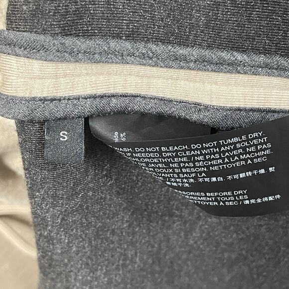 Theory Hooded Drape Jacket Double Knit Jersey in Oatmeal Beige Womens Small - Picture 5 of 7